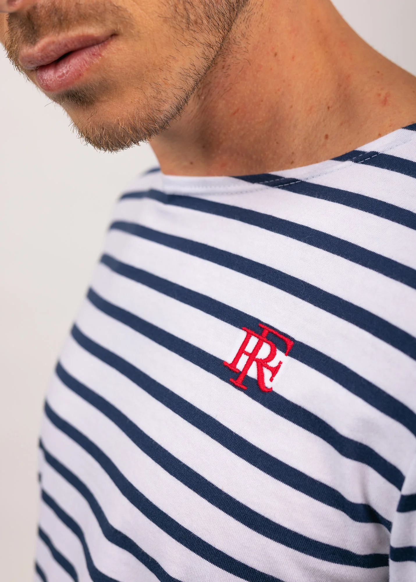Minquiers Breton shirt x l'Elysée (NEIGE/MARINE) - Image 5