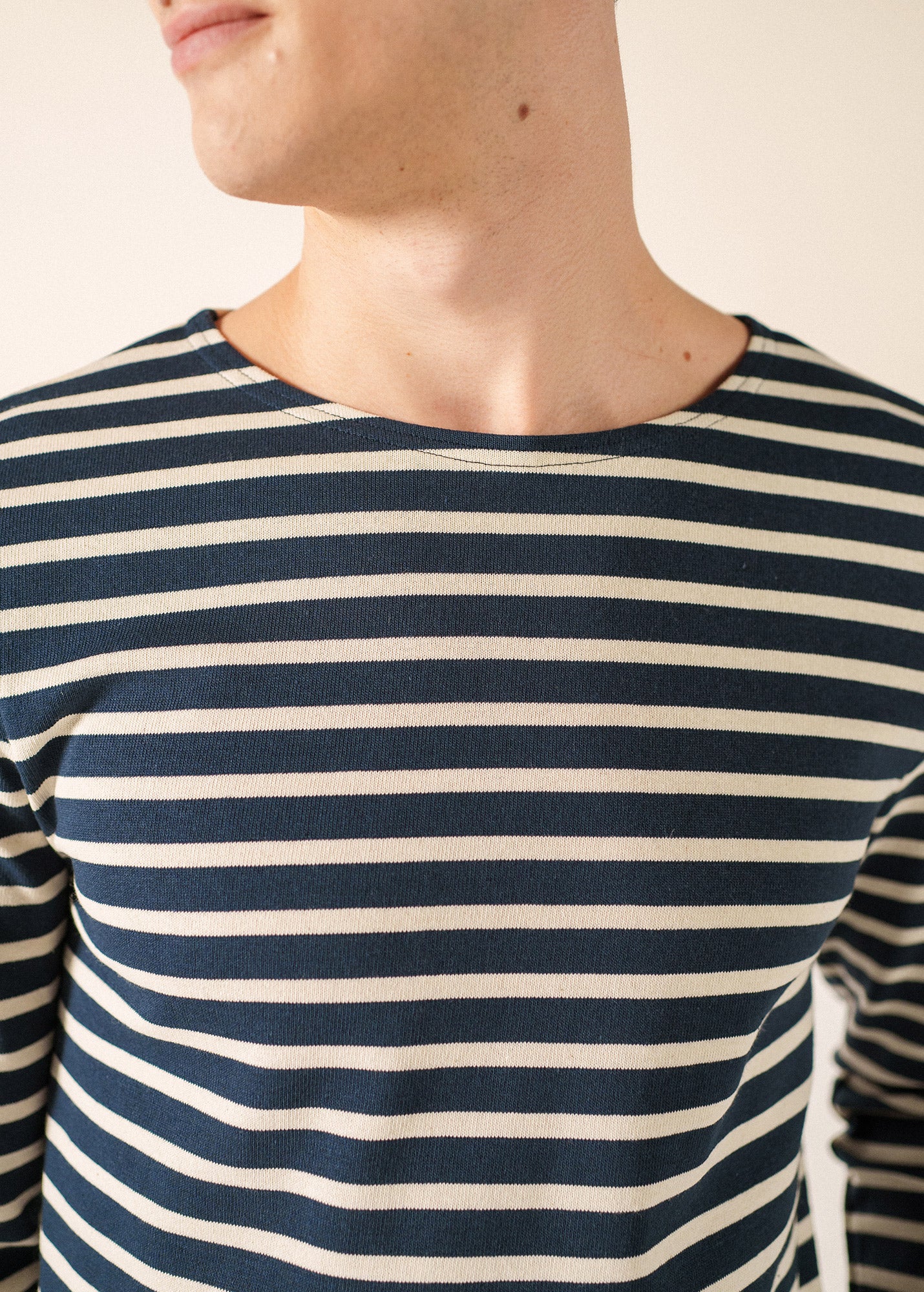 Méridien patches Breton shirt (MARINE/ECRU/TULIPE) - Image 4