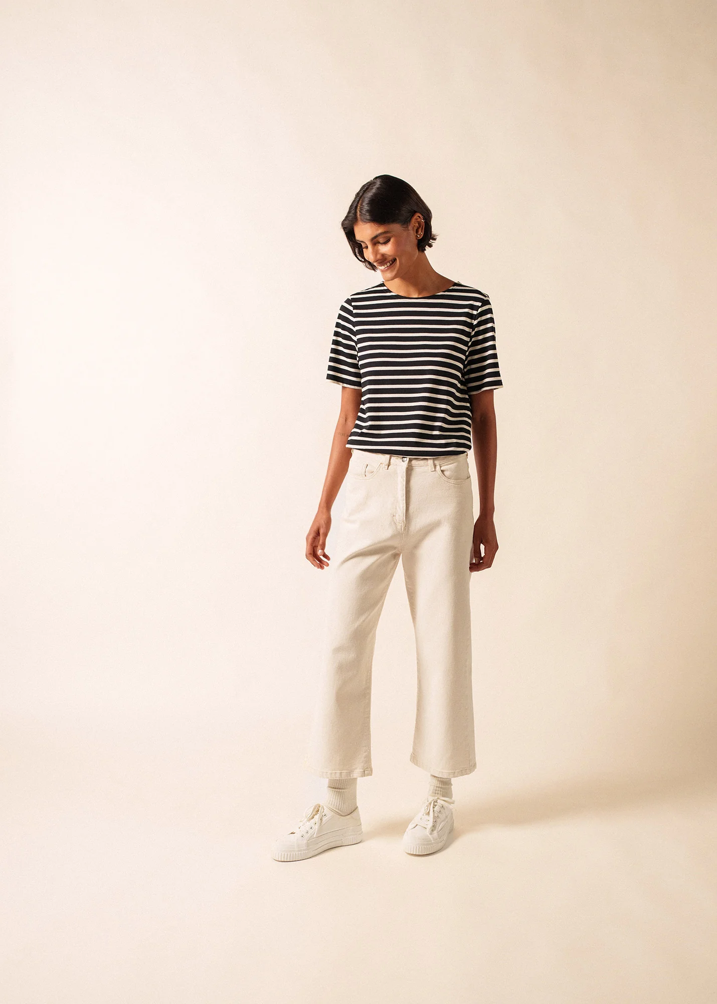 Levant Breton shirt (NOIR/ECRU) - Image 4