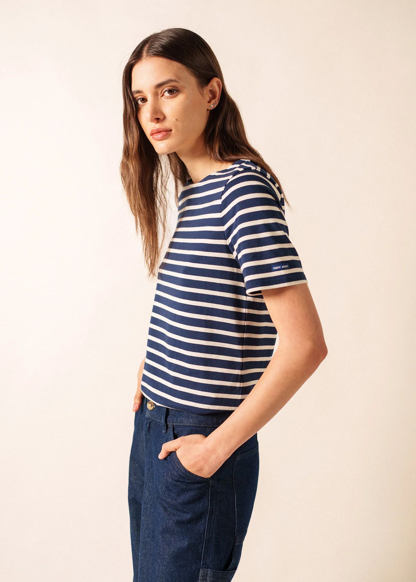 Levant Breton shirt (MARINE/ECRU) - Image 3