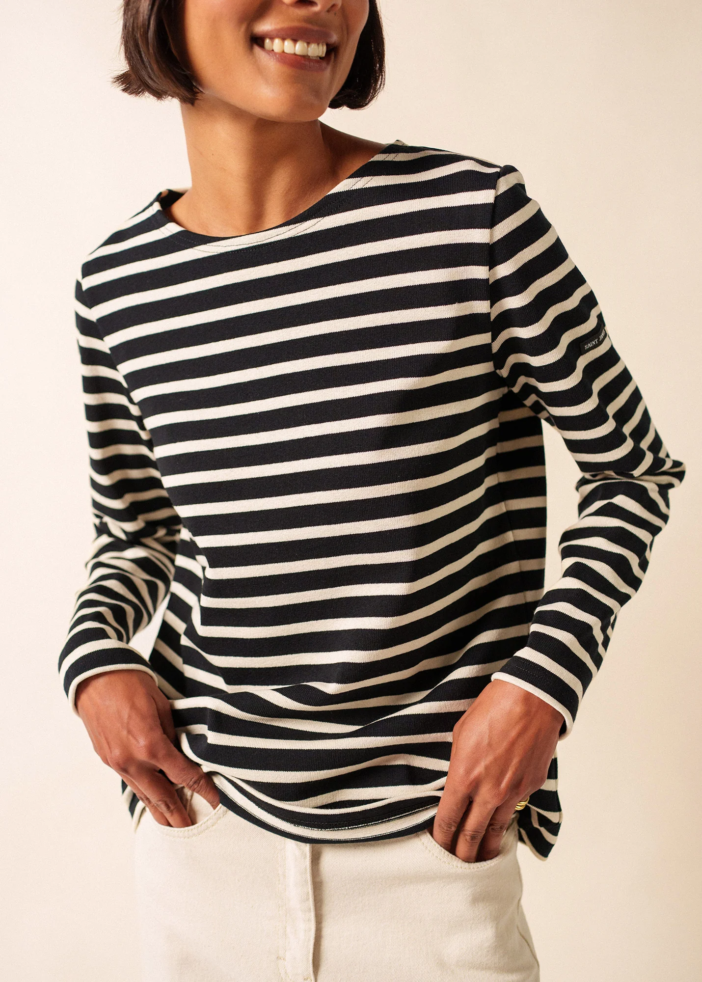 Méridame Breton shirt (NOIR/ECRU) - Image 4