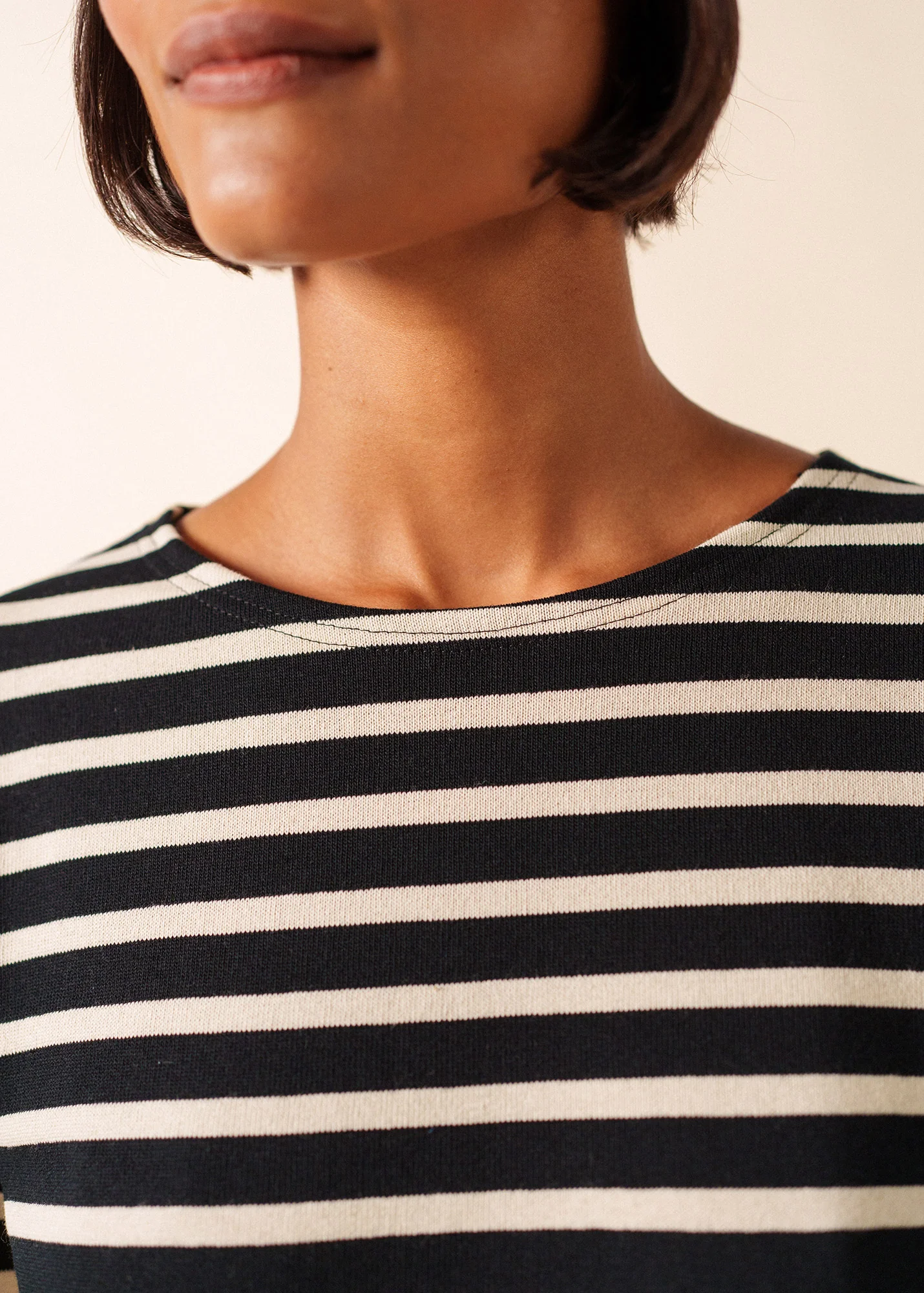 Méridame Breton shirt (NOIR/ECRU) - Image 5