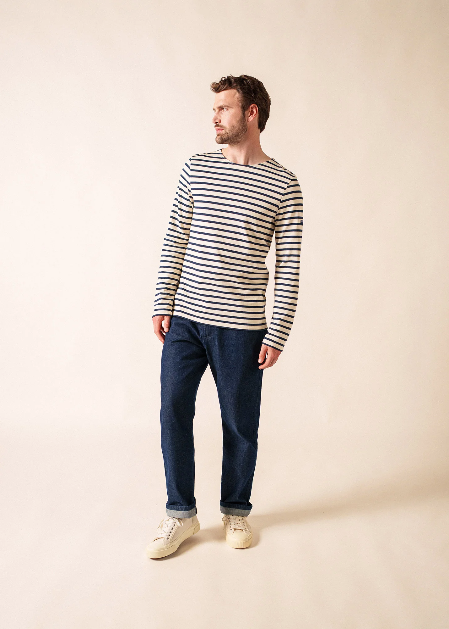 Méridien Breton shirt (ECRU/MARINE) - Image 6